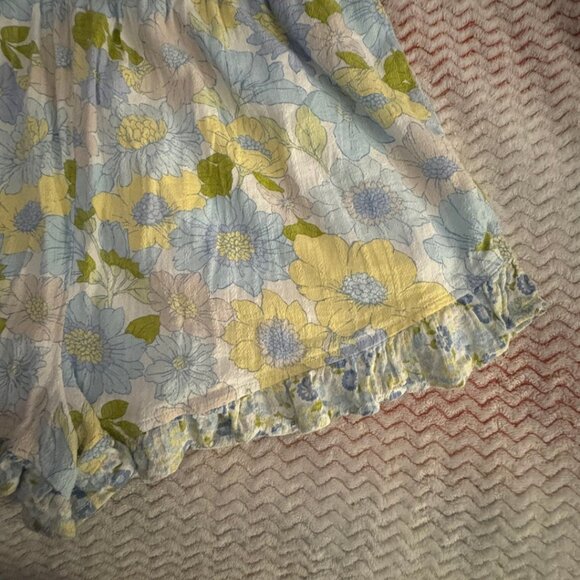 American Eagle Blue and Green Floral Romper - Size Large - Picture 11 of 12